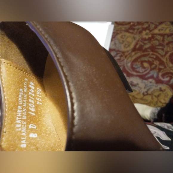 NOS 70s BARCLAY Endicott Johnson Mens 8D Brown Leather Oxford New Dress Shoes - Picture 9 of 12